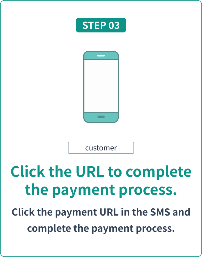 STEP 03 Click URL and complete payment procedure