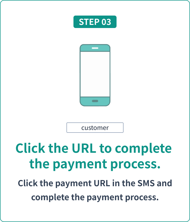 STEP 03 Click URL and complete payment procedure