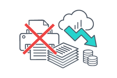 郵送・ペーパーレス削減